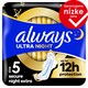 image 1 of Always Ultra Sanitary Towels Secure Night Extra (Size 5) Wings x 10 Pads