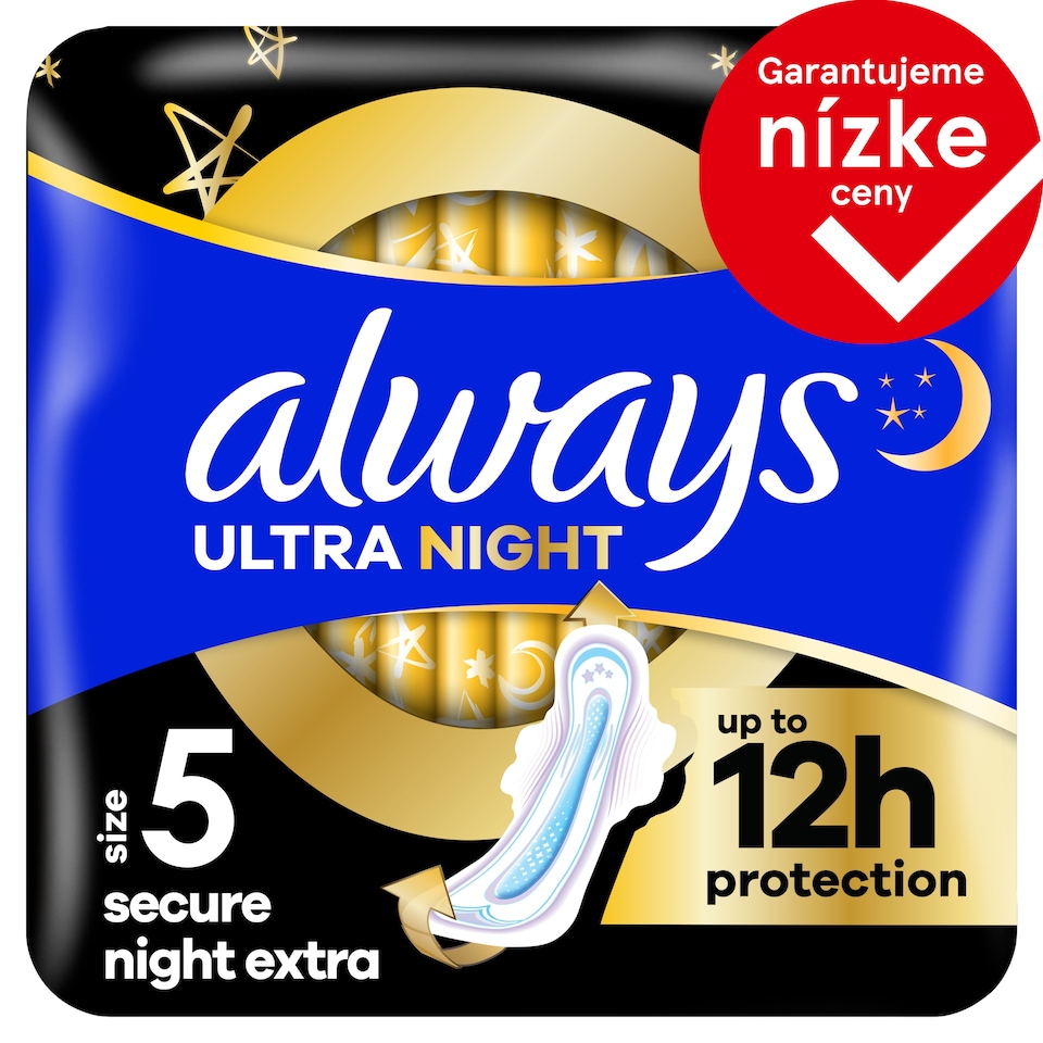 image 1 of Always Ultra Sanitary Towels Secure Night Extra (Size 5) Wings x 10 Pads