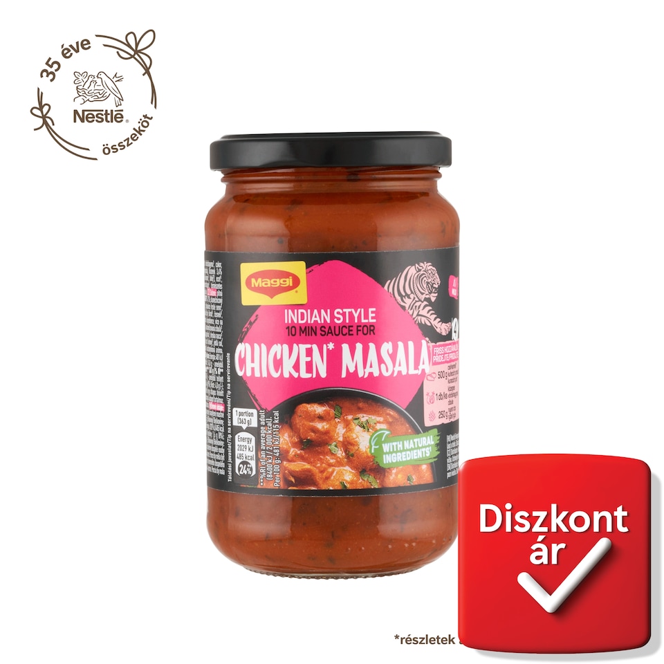 Maggi paradicsomos currys szósz indiai stílusú chicken masalához 340 g  1. kép
