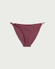 image 4 of F&F Gold Beaded High Leg Bikini Bottoms in Purple
