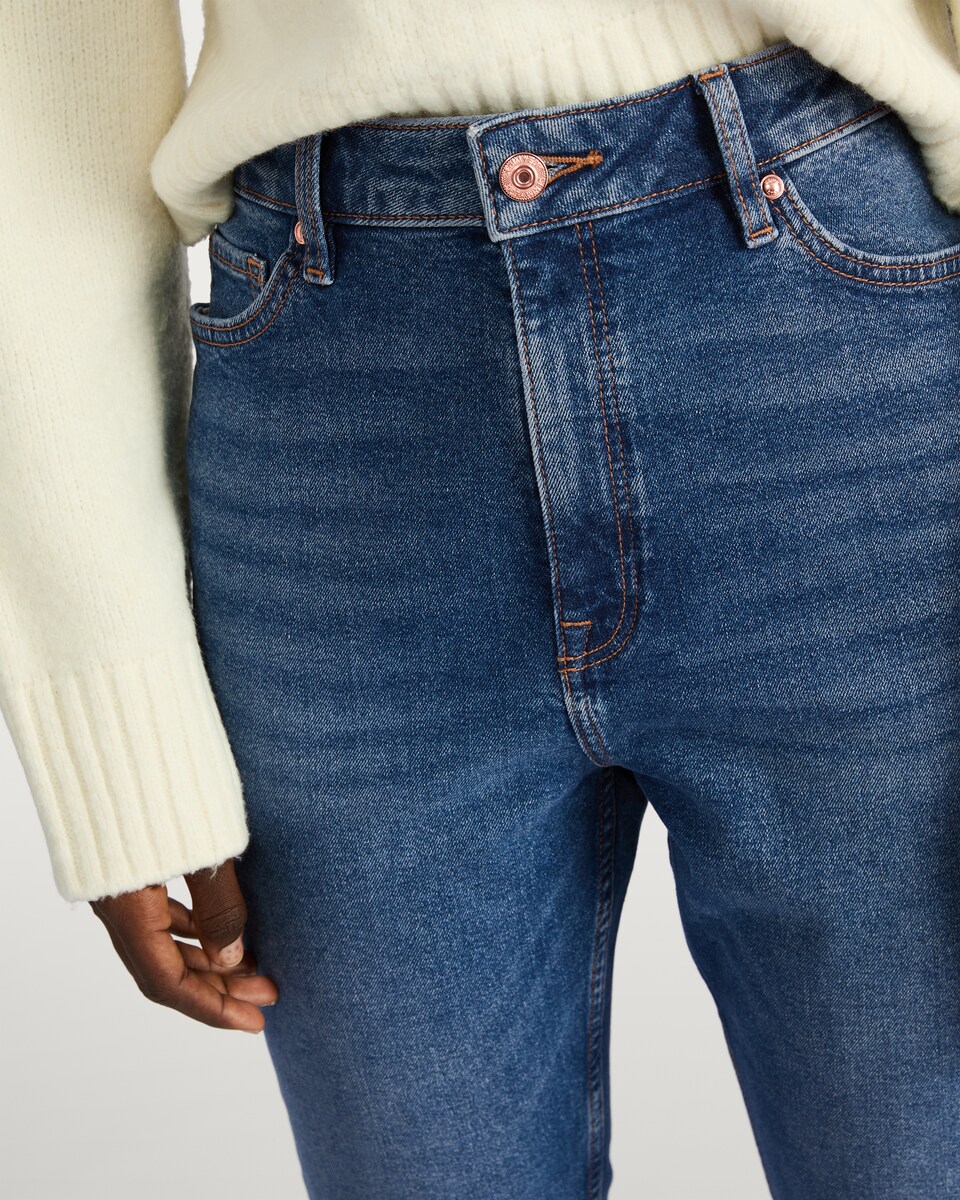 image 1 of F&F Slim Ankle Grazer Jeans in Blue