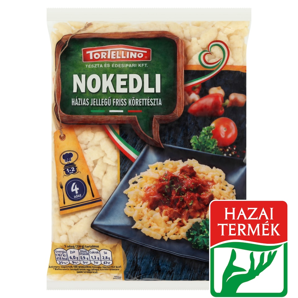 Tortellino nokedli házias jellegű friss körettészta 1000 g