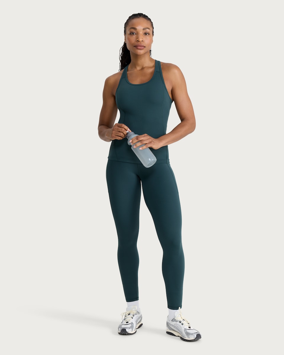 image 1 of F&F Active ULTRAMOVE High Waisted Pocket Leggings in Green