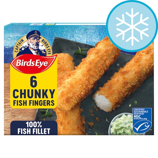 Birds Eye 6 Chunky Fish Fingers Extra Large 360G Tesco Groceries
