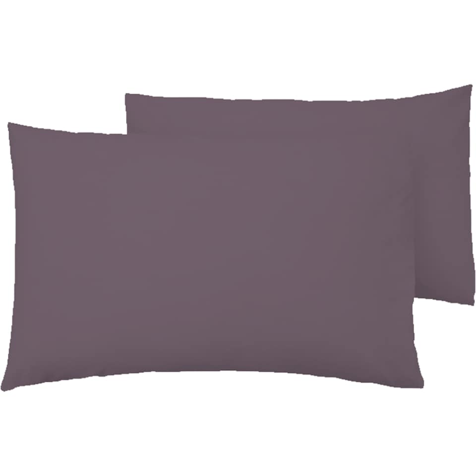 F&F Home Bedding 100% Cotton Grey Pillow Case Pair