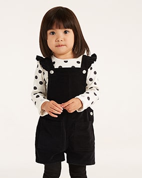 tesco black dungarees