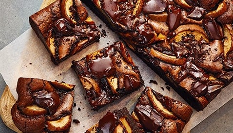 Pear and chocolate brownies