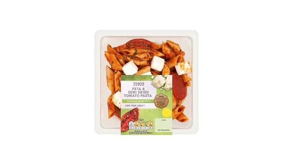 Selected Tesco prepared pasta salads