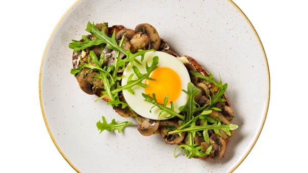 Buttered Mushrooms on Sourdough (v)