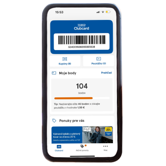 Používajte aplikáciu Clubard pri každom nákupe