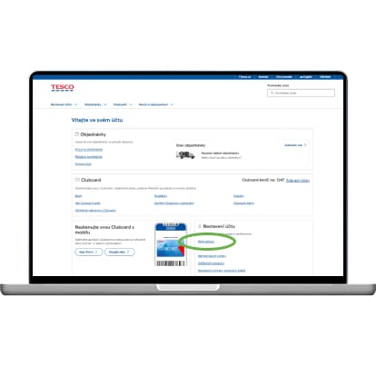 Přejděte dále a klikněte na část: Nastavení účtu