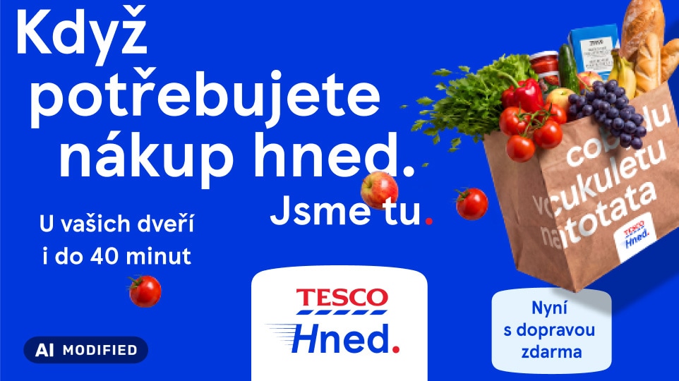 Tesco Hned nyní s doručením ZDARMA až do 15. prosince.