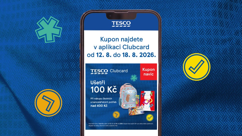 Ušetřete s kuponem v aplikaci Clubcard