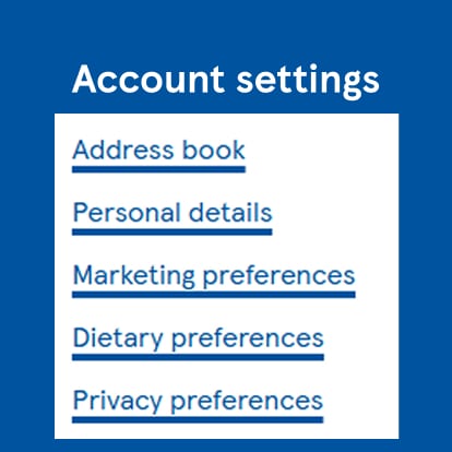 Go to Account settings.