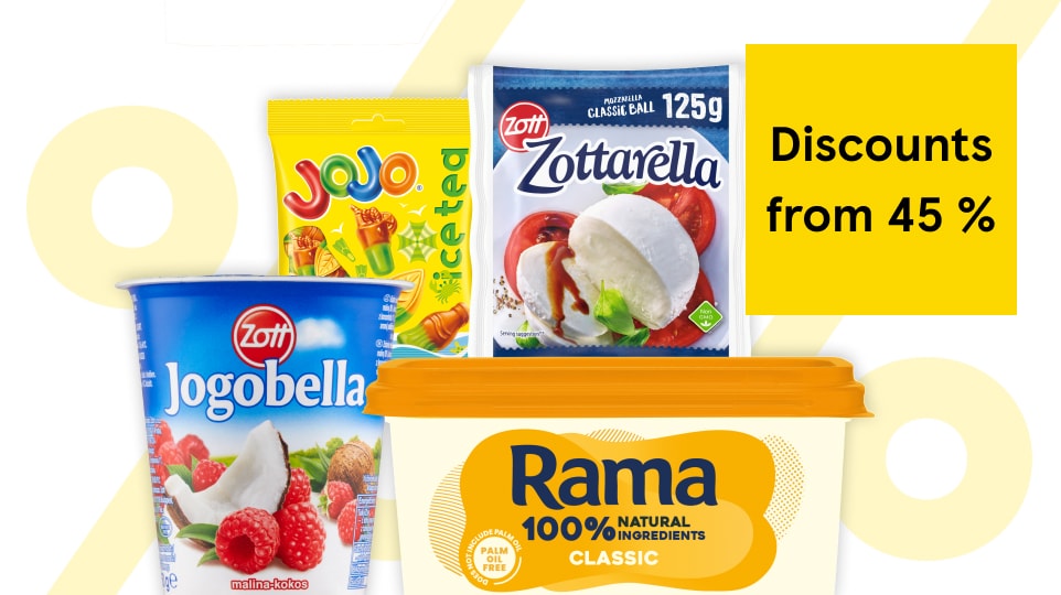 The tastiest prices with discounts from 45 % off