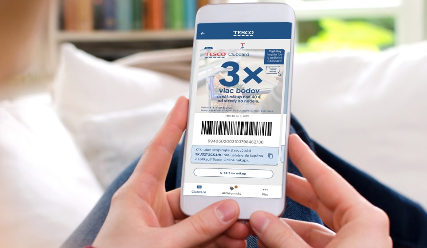 Získajte 3x viac Clubcard bodov!