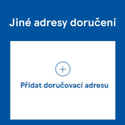 Zvolte: Přidat adresu, uveďte novou a uložte si ji.