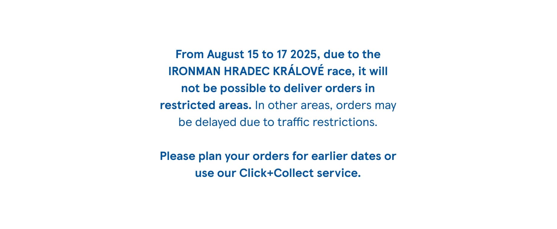 Plan your deliveries ahead