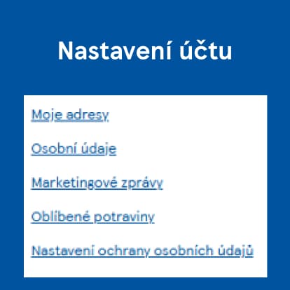 Přejděte dále a klikněte na část: Nastavení účtu