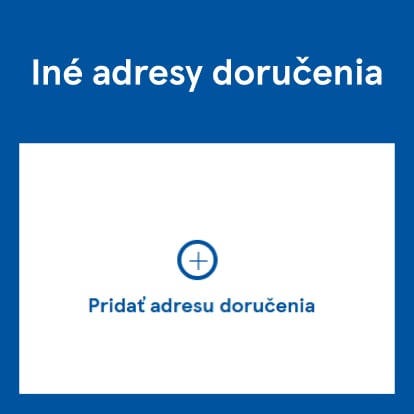 Zvoľte: Pridať adresu, vypíšte novú adresu a uložte si ju