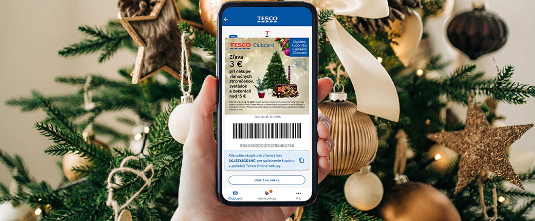 Zľava 3 € na nákup vianočných dekorácií nad 15 €