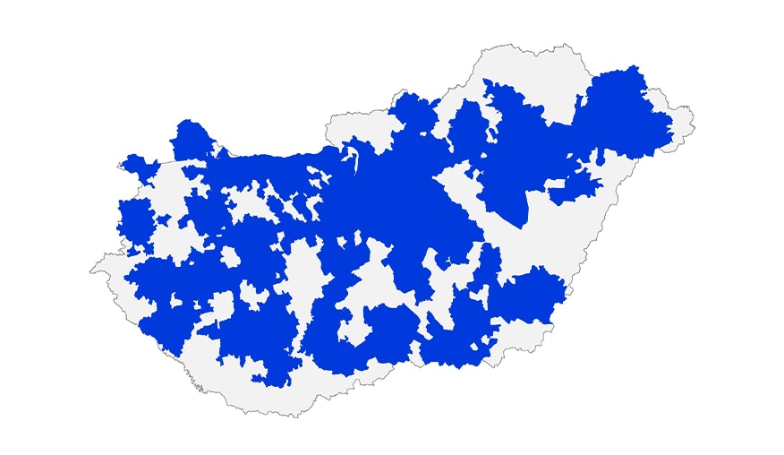 Wide delivery area