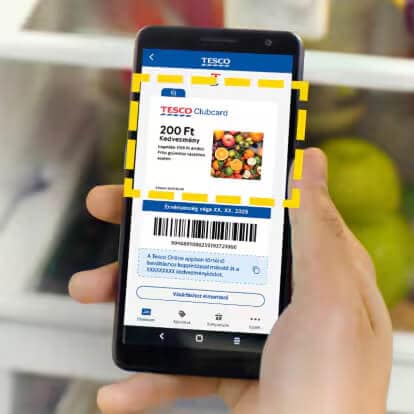 1. lépés a Clubcard app-ban