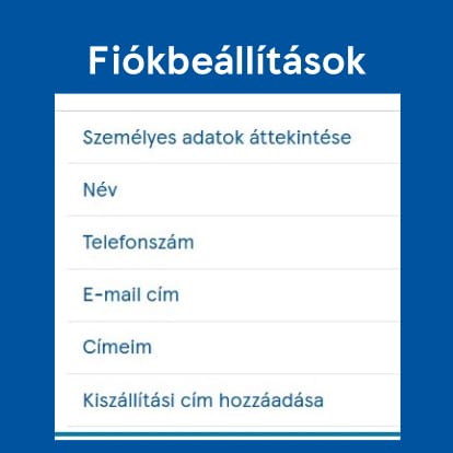 Lépj a Fiókbeállítások menübe