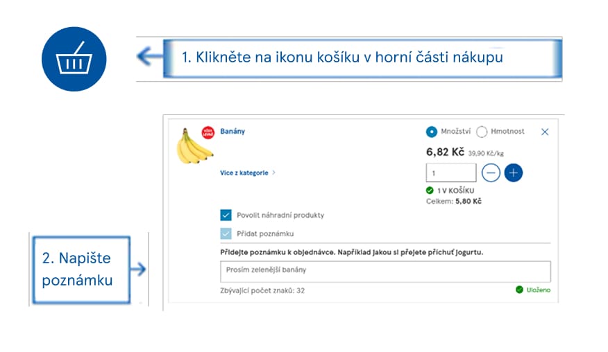 Poznámka k produktům - uveďte svoje preference