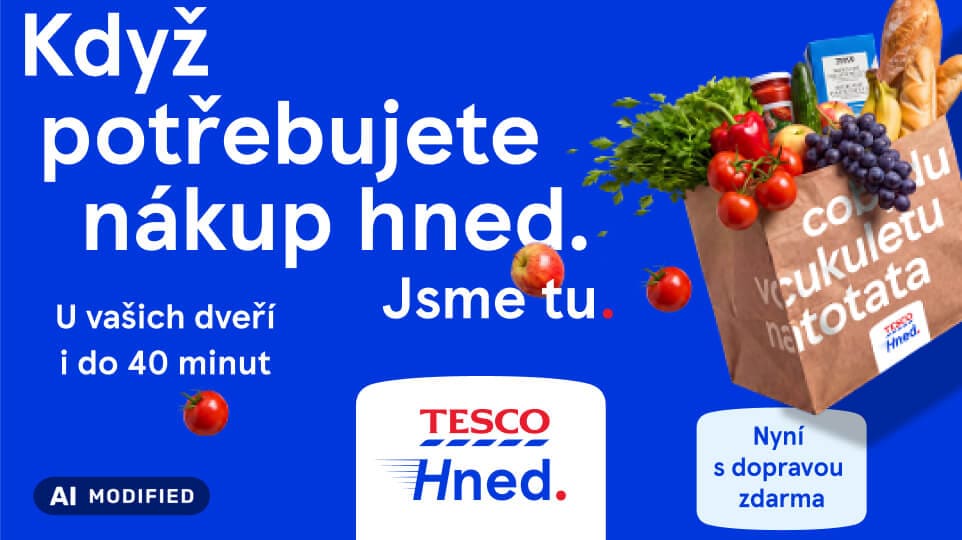 Tesco Hned nyní s doručením ZDARMA až do 31.října!