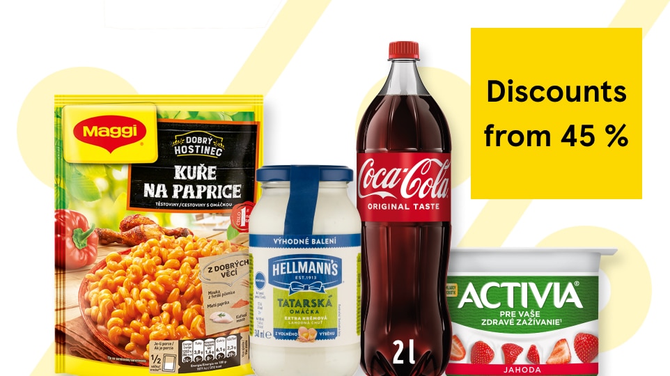 The tastiest prices with discounts from 45 % off