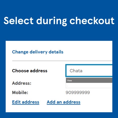 Select the address when shopping online