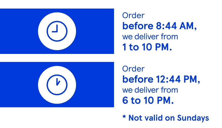 Same-day delivery of your online order to your doorstep