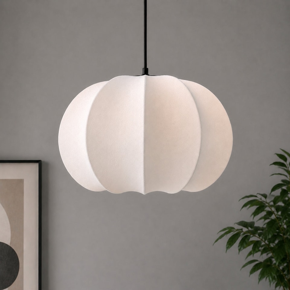 image 1 of CGC Lighting Natalia Cloud Dancer White Oval Distressed Silk Lampshade