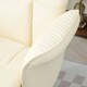 image 8 of HOMCOM PU Leather Armchair and Footrest Swivel Recliner w/ Ottoman Cream White