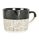 image 5 of Nicola Spring Ceramic Dipped Dash Coffee Mugs - 475ml - Black/Grey Black