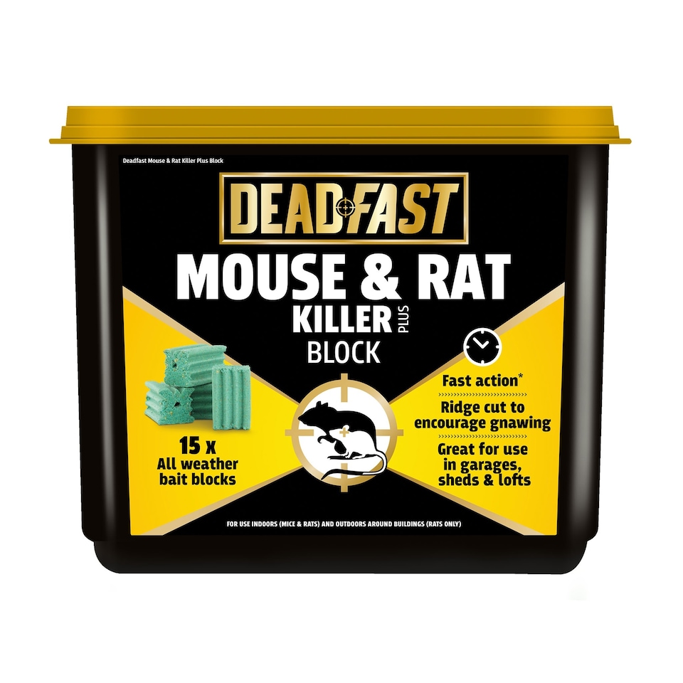 image 1 of DeadFast Rat & Mouse Killer Plus 15x Blocks Tub