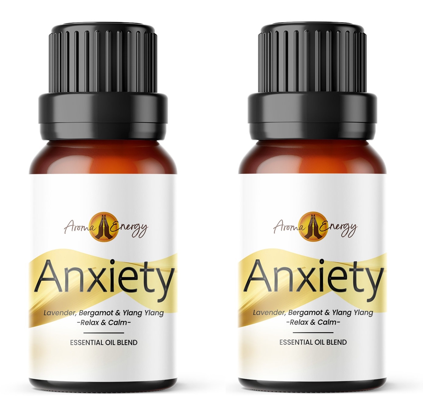 Aroma Energy Anxiety Essential Oil Blend 20ml (2 x 10ml Bottles) â Pure Natural Oil For Aromatherapy, Diffusers & Home Fragrance
