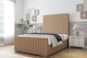 image 2 of Sloomy Madison Latte Dumfries Bed Frame With Mattress With 50" Upholstered Headboard 4' Small Double