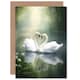 image 1 of Elegant Love Heart Swans Romantic Valentines Day Card