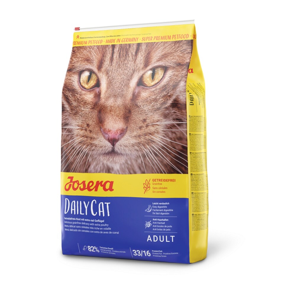 image 1 of Josera DailyCat complete cat food | Grain-free | Ideal for brachycephalic breeds | Chicken & Liver | Anti-hairball | Skin & Coat | Herbs & Fruit | 10kg