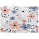 image 1 of Pink & Blue Flowers Designer Rug | Multi