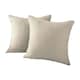 image 1 of Two Pack Waffle Cushion Covers 65 x 65cm - 100% Cotton Cream | Taupe