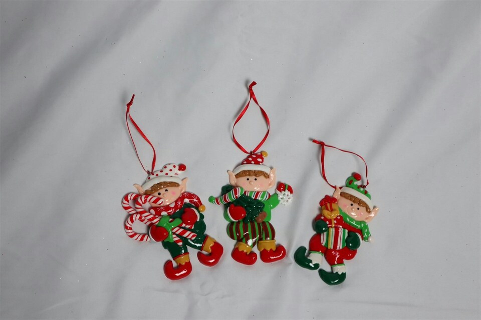 image 1 of Christmas Tree Hanging Decorations Homes Decorated with Cup Cake Candy Santa Snowman Teddy Xmas Tree Wall Home Décor Ornaments 3pc