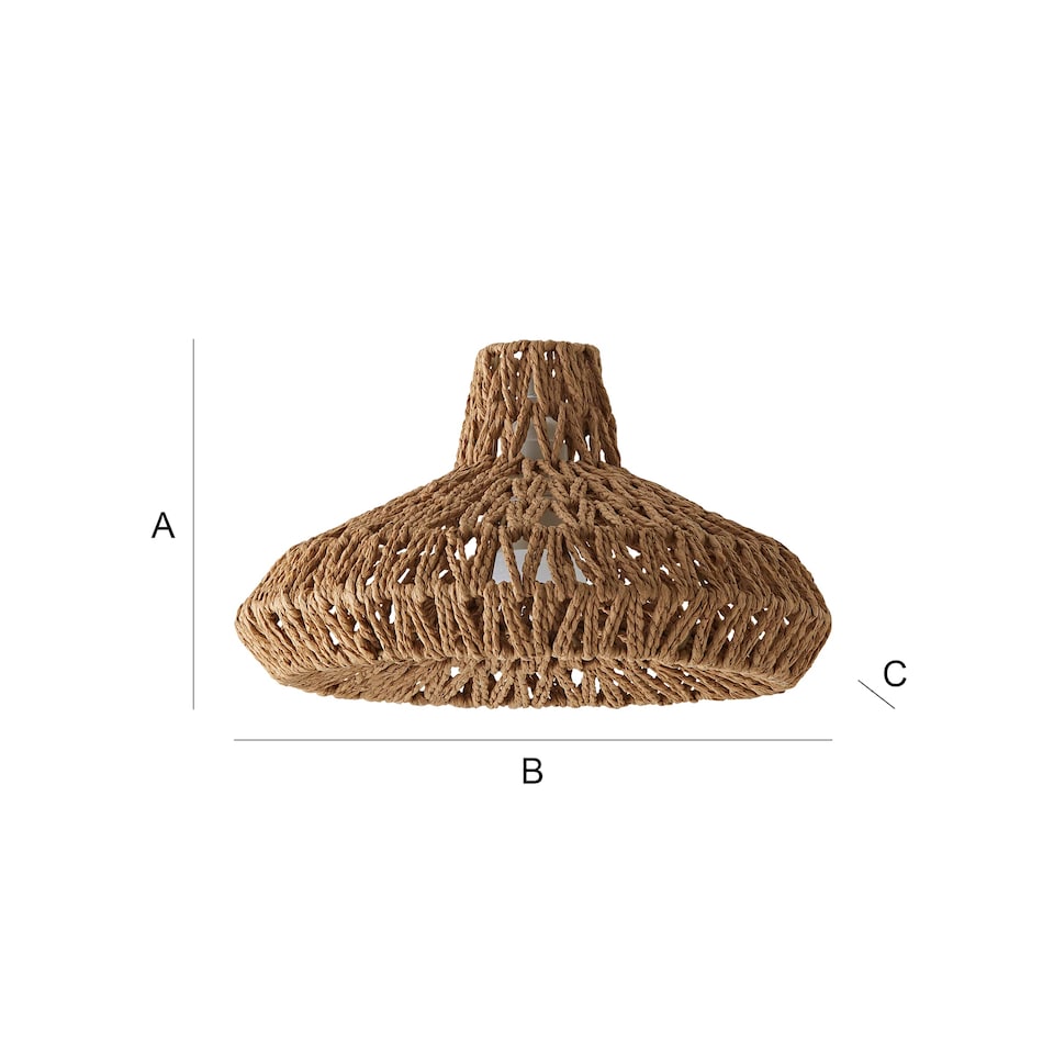 image 1 of ValueLights Natural Woven Natural Ceiling Pendant Light Shade Weave Rope Lampshade | Brown