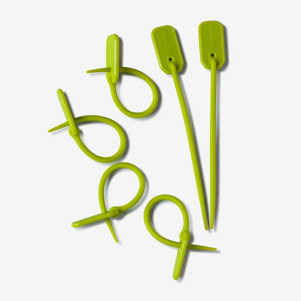 image 1 of Silicone Food Ties, Set of 6, Small