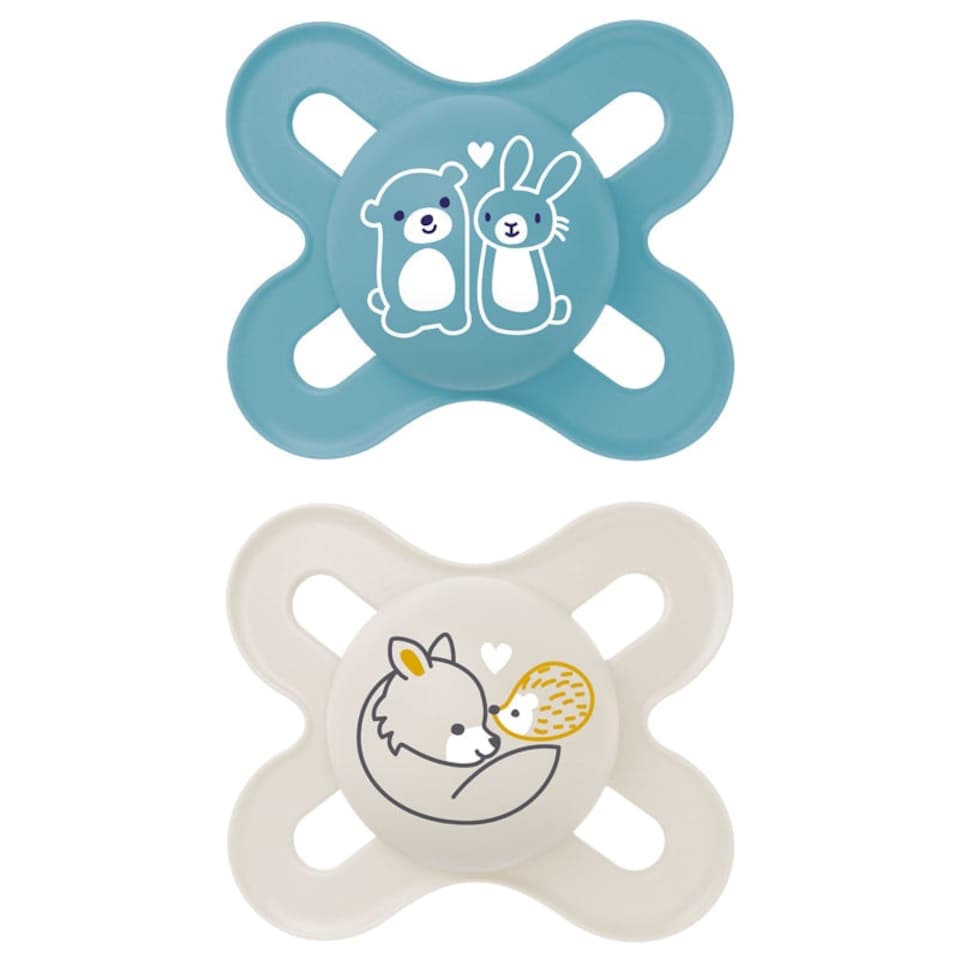 image 1 of MAM Start Soother Blue Design 0-2m 2Pk