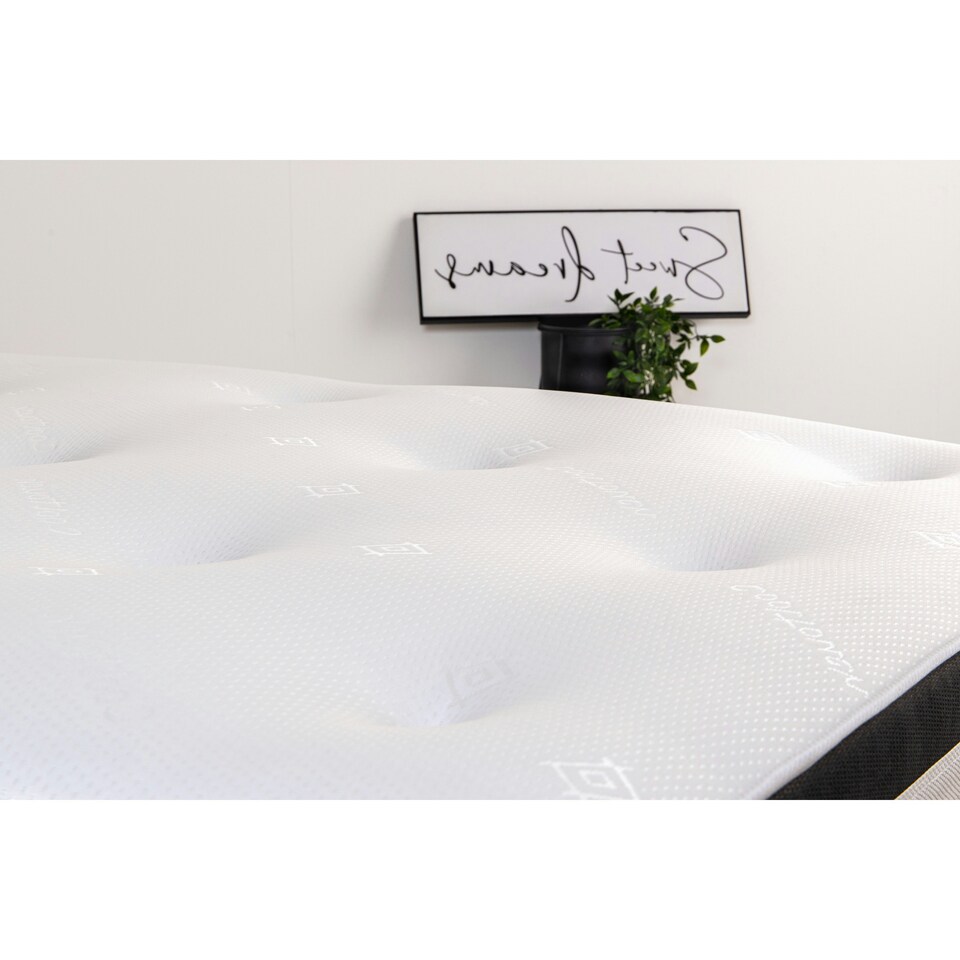 image 1 of 3D Quilted Tuft Mattress - 20cm Deep, Soft Comfort, Airflow Border | Black | Double