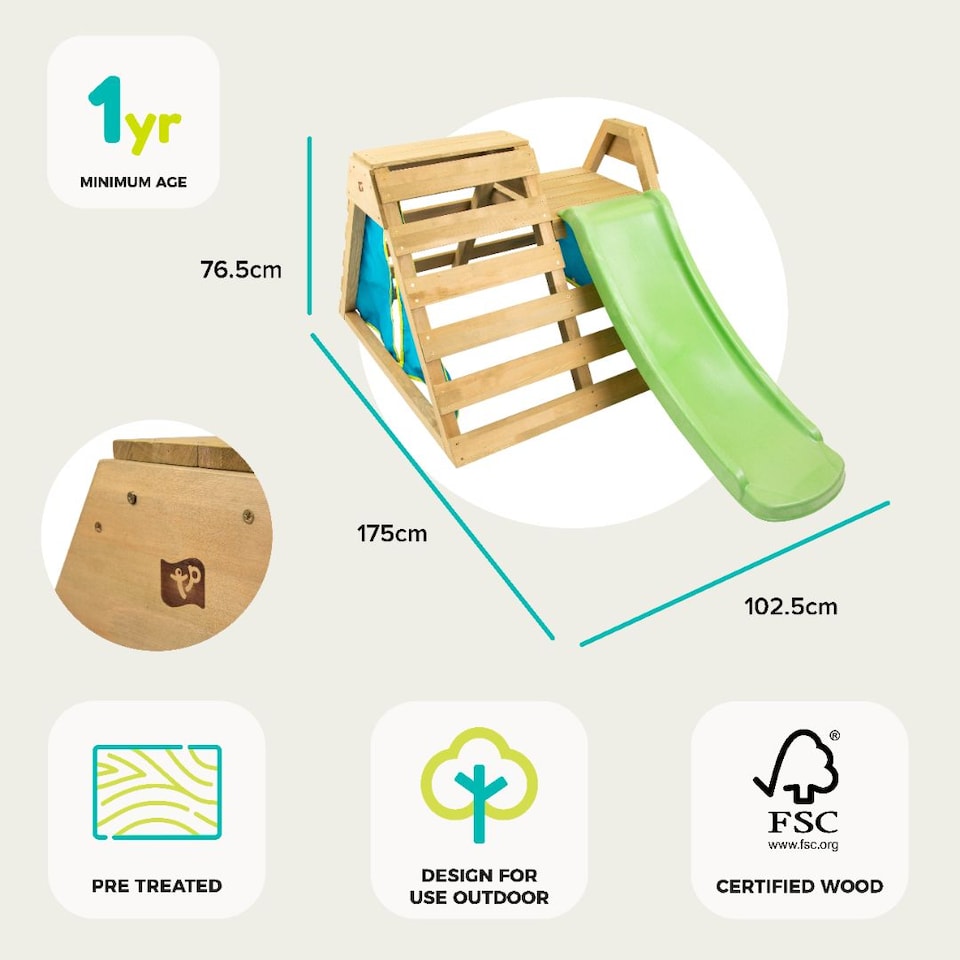 image 1 of TP Wooden Toddler Climb & Slide - FSC® certified