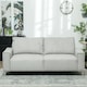 image 6 of HOMCOM 193cm Upholstered Corduroy Settee with Spring Cushion, Light Grey | Multi | Two Seater